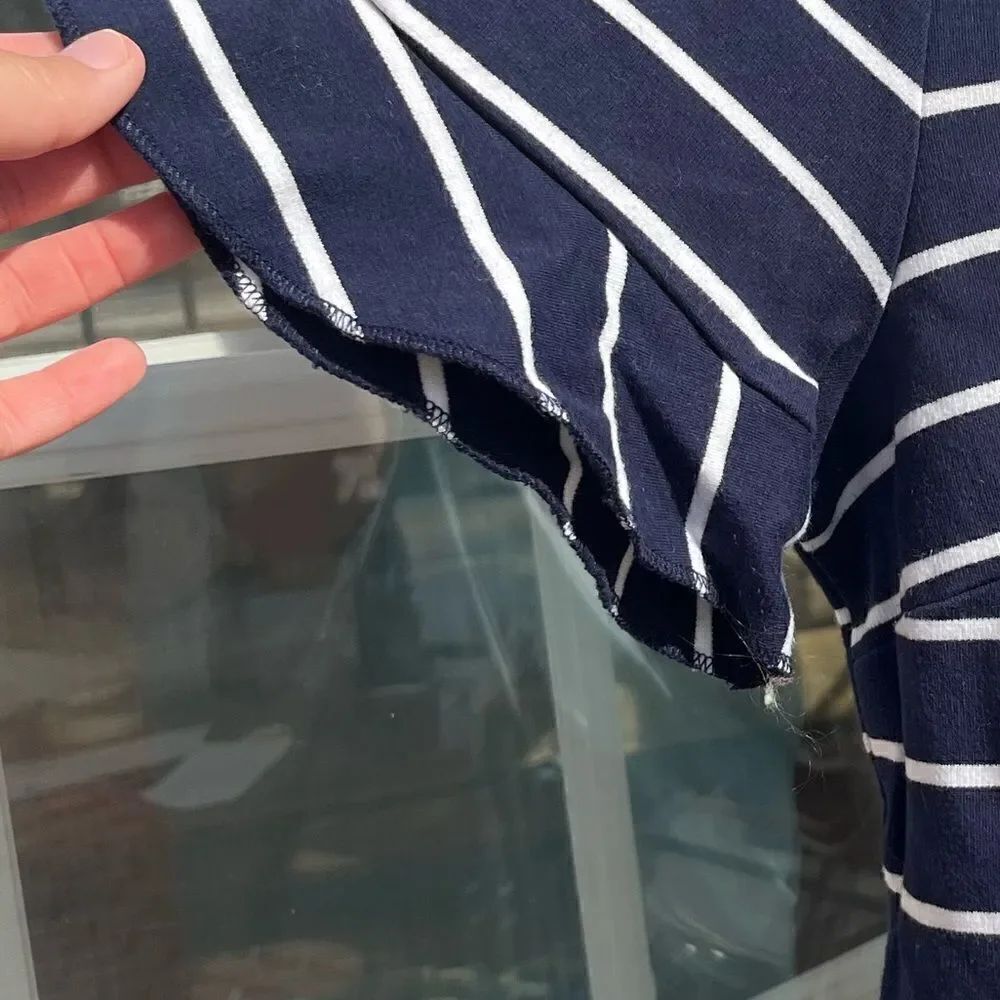 J Crew Structured Striped Peplum Top - Picture 7 of 9